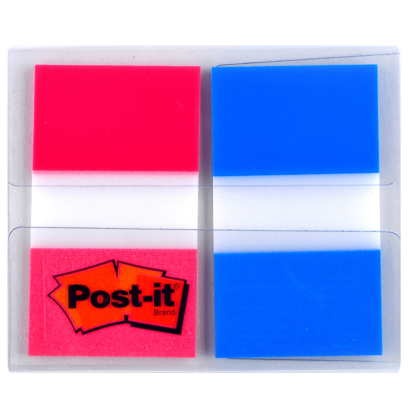 3M（Post-it） 680-2PK-1 透明指示標簽/報事貼 紅藍 20張*2色/包_http://gzyiqian.cn/img/images/C201902/1551167817142.jpg