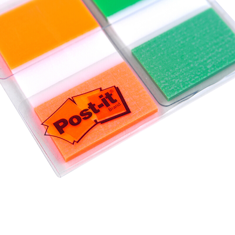 3M（Post-it） 680-2PK-2 透明指示標簽/報事貼 綠橙 20張*2色/包_http://gzyiqian.cn/img/images/C201902/1551170435034.jpg