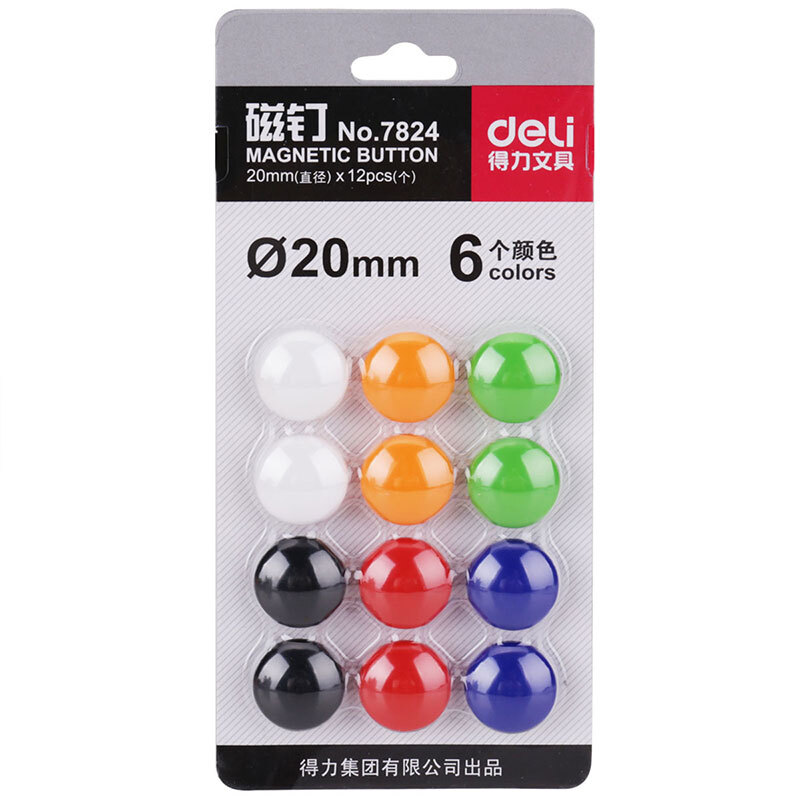 得力（deli） 7824  磁釘白板磁力 固定磁扣 小磁鐵 20mm_http://gzyiqian.cn/img/images/C201902/1551253436615.jpg