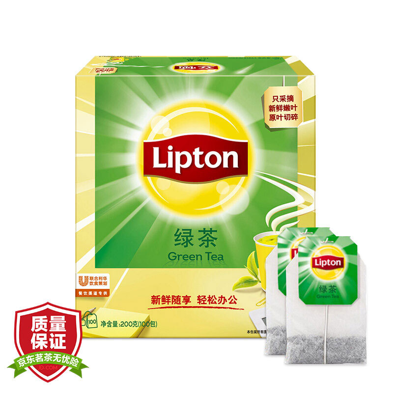 立頓（Lipton） 茶葉 100包200g 袋泡茶茶包(綠茶)_http://gzyiqian.cn/img/images/C201902/1551337854604.jpg