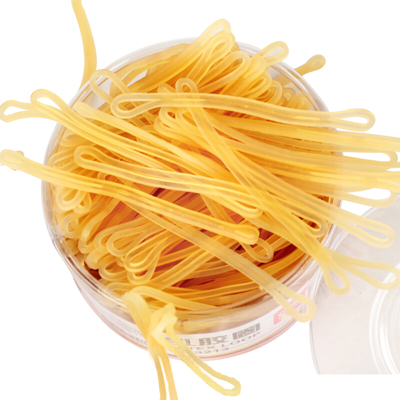 得力（deli） 3213 強韌性乳膠圈 橡皮筋 筒裝100g_http://gzyiqian.cn/img/images/C201903/1551687787341.jpg