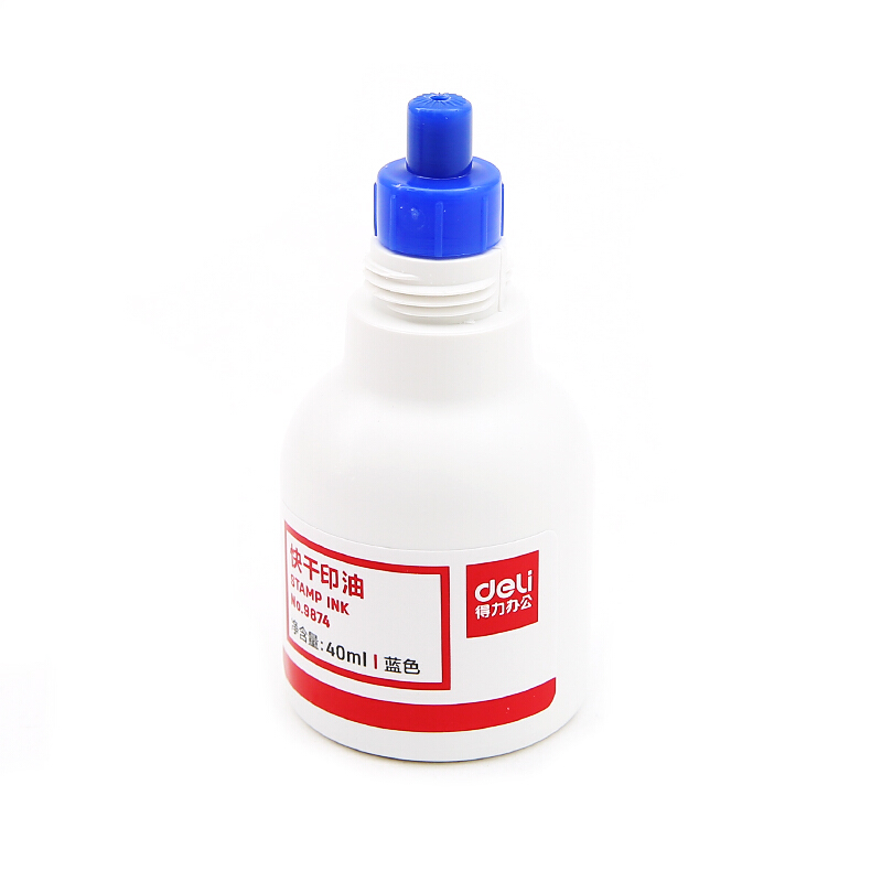 得力（deli） 9874  原子快干印油 印泥 40ml(藍色)_http://gzyiqian.cn/img/images/C201903/1552008156355.jpg