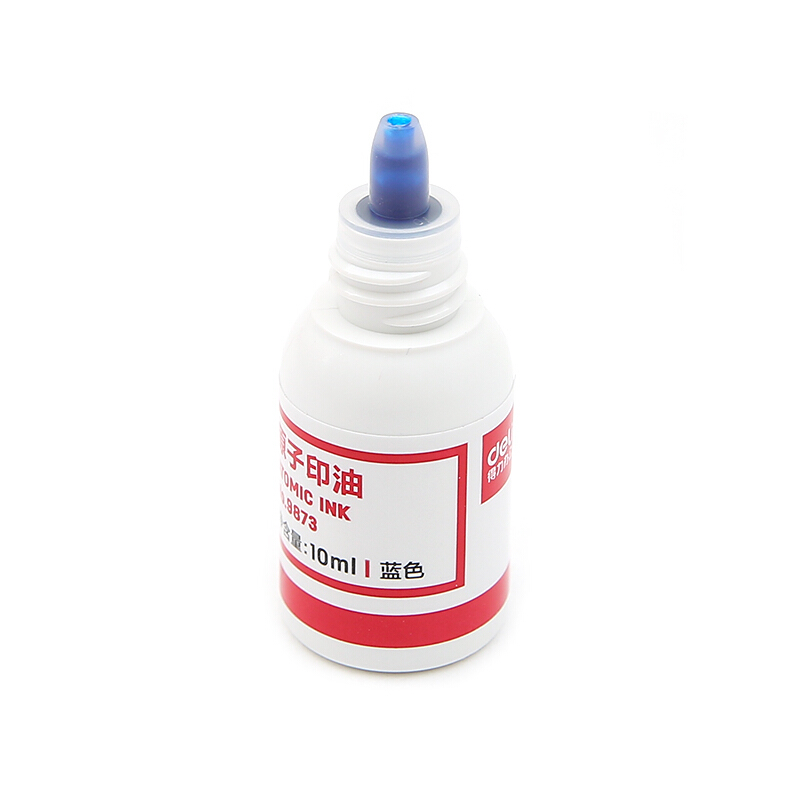 得力（deli） 9873 原子快干印油 印泥 10ml(藍(lán)色)_http://gzyiqian.cn/img/images/C201903/1552008474325.jpg
