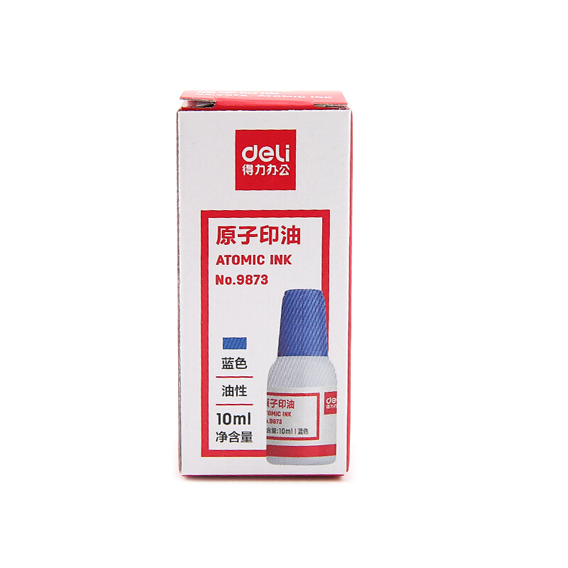 得力（deli） 9873 原子快干印油 印泥 10ml(藍(lán)色)_http://gzyiqian.cn/img/images/C201903/1552008474354.jpg