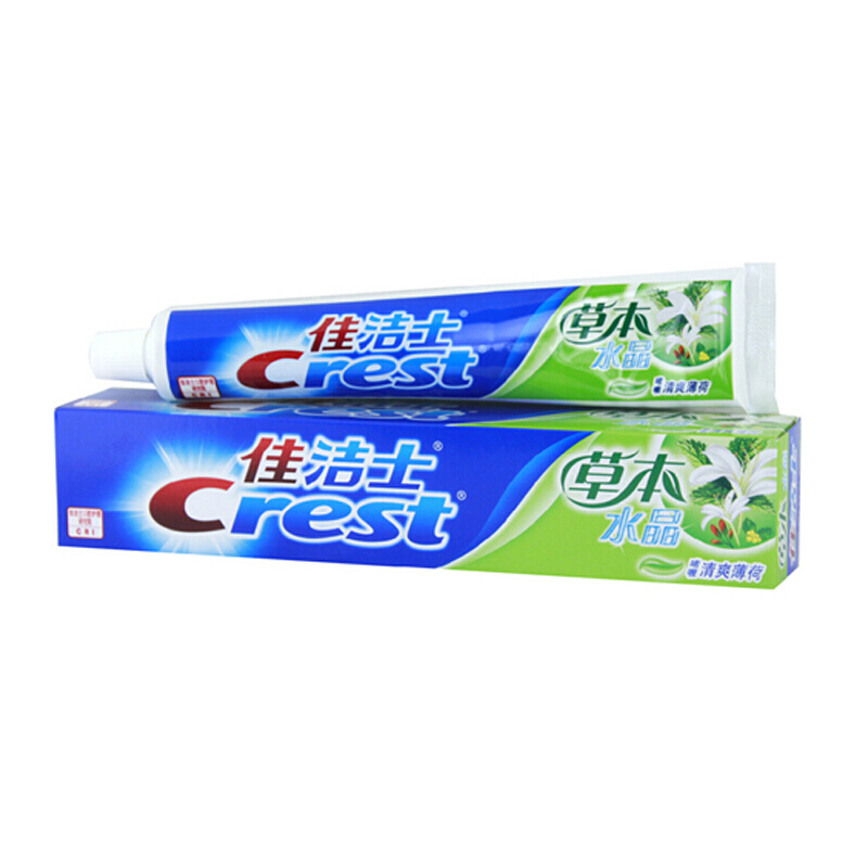 佳潔士（CREST） 草本水晶牙膏（清爽薄荷香型）90g_http://gzyiqian.cn/img/images/C201903/1552036235068.jpg
