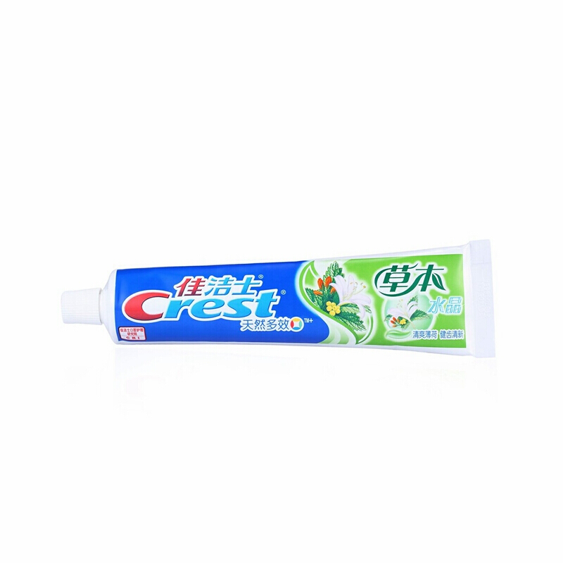 佳潔士（CREST） 草本水晶牙膏（清爽薄荷香型）90g_http://gzyiqian.cn/img/images/C201903/1552036235078.jpg