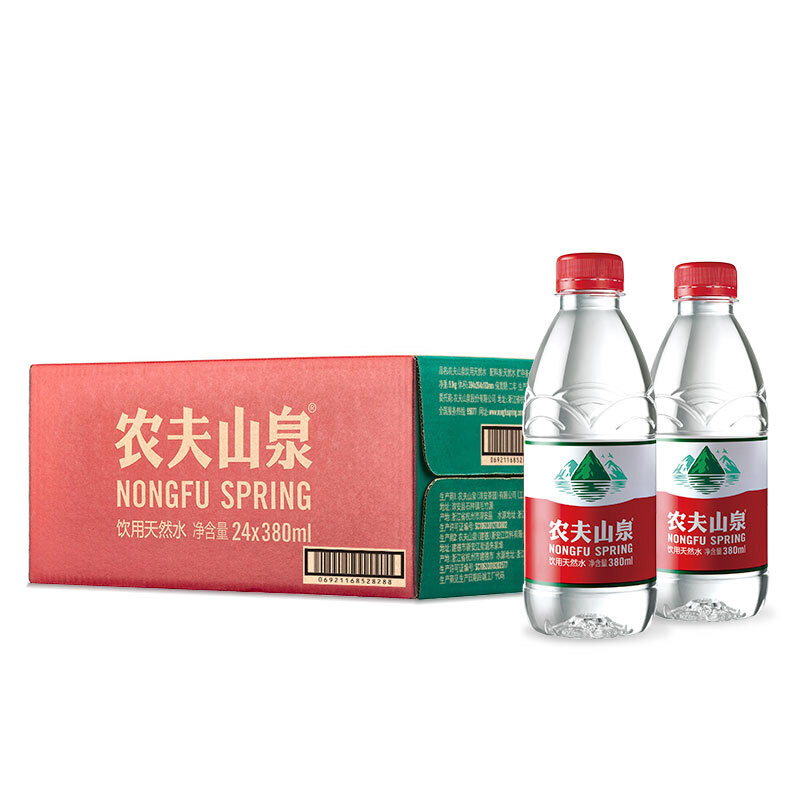 農夫山泉（NONGFU SPRING） 380ml  飲用天然水 1*24瓶 整箱_http://gzyiqian.cn/img/images/C201903/1552381569684.jpg