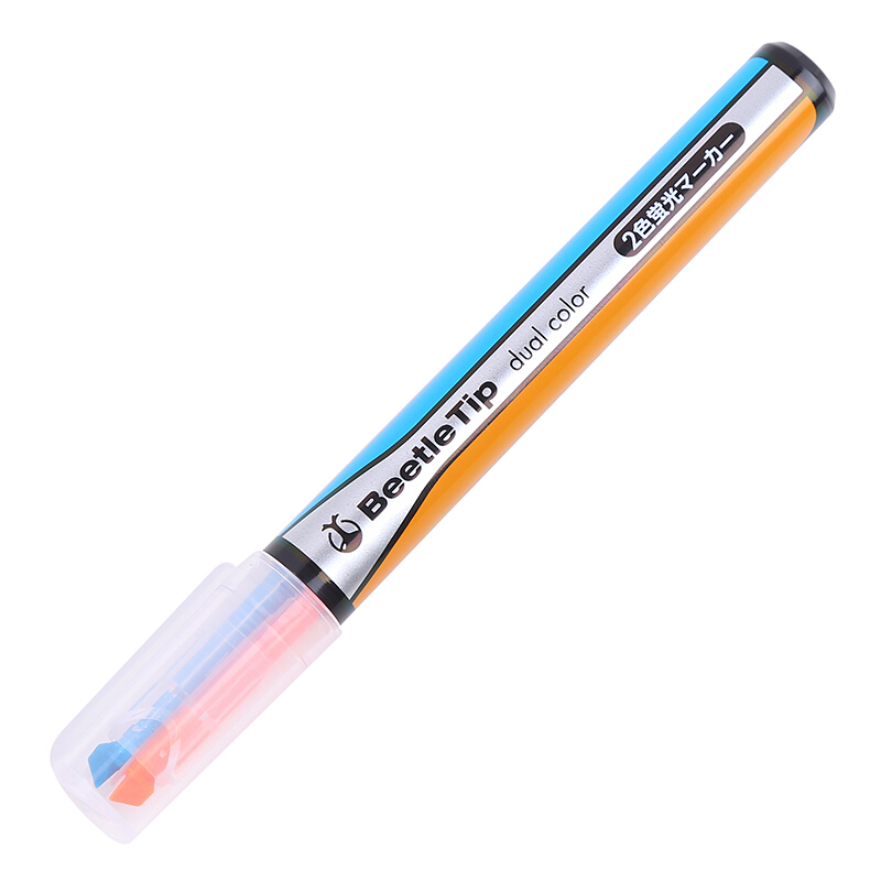 國譽(KOKUYO)雙色甲殼蟲雙頭熒光筆PM-L303-3S_http://gzyiqian.cn/img/images/C201906/1560924731609.jpg