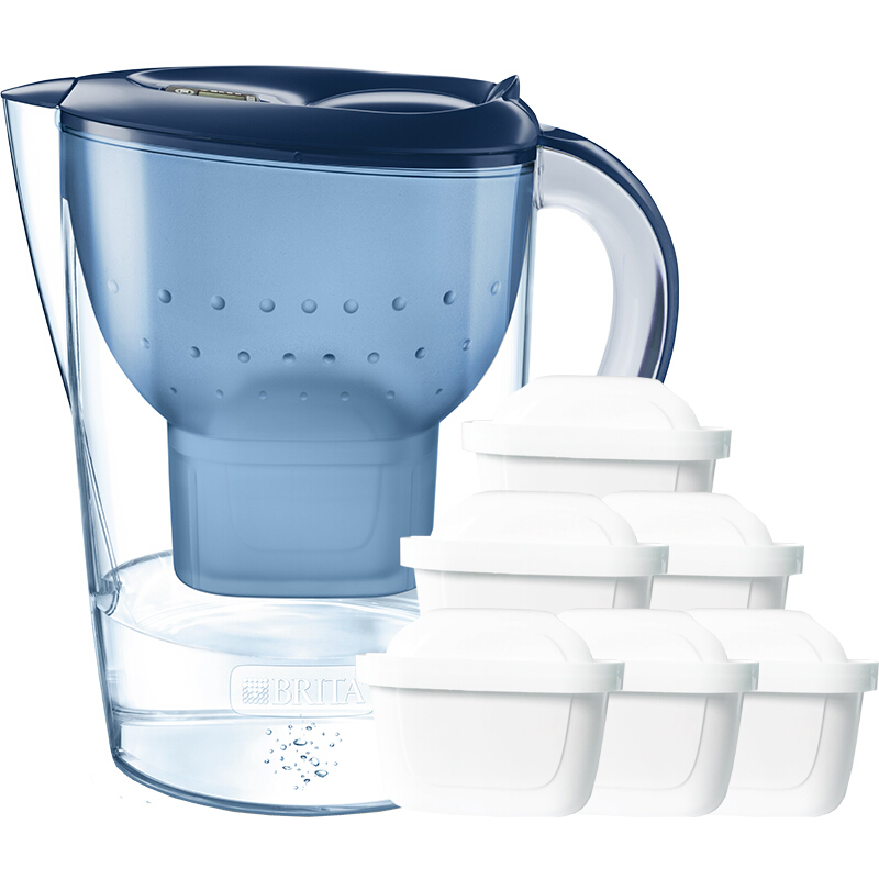 碧然德（BRITA）濾水壺 Marella藍(lán)色3.5L 1壺6芯_http://gzyiqian.cn/img/images/C201907/1562922637470.jpg