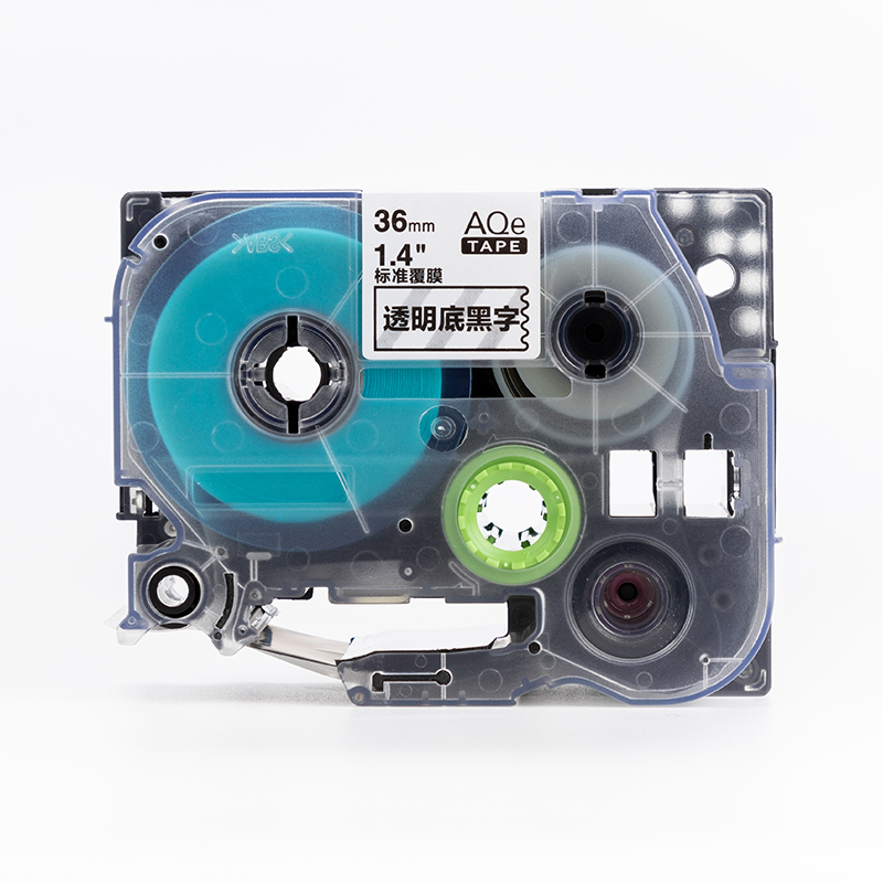 愛墨 AQe-141（18mm）標準覆膜標簽打印機色帶 紅底黑字_http://gzyiqian.cn/img/images/C201907/1564102812722.jpg