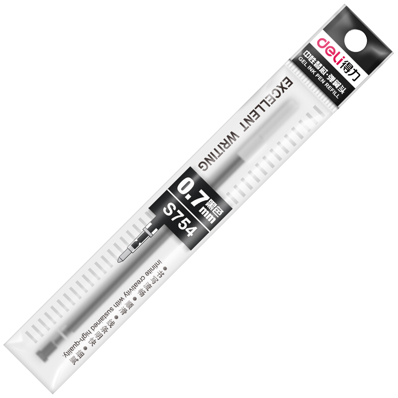 得力（deli）S754 中性筆芯 簽字筆芯0.7mm 20支/盒 (黑色)_http://gzyiqian.cn/img/images/C201910/1570756139141.jpg