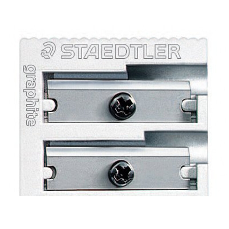 施德樓（Staedtler）卷筆刀金屬全鋼制轉筆刀削筆刀筆刨雙孔51020_http://gzyiqian.cn/img/images/C201911/1574906854298.jpg
