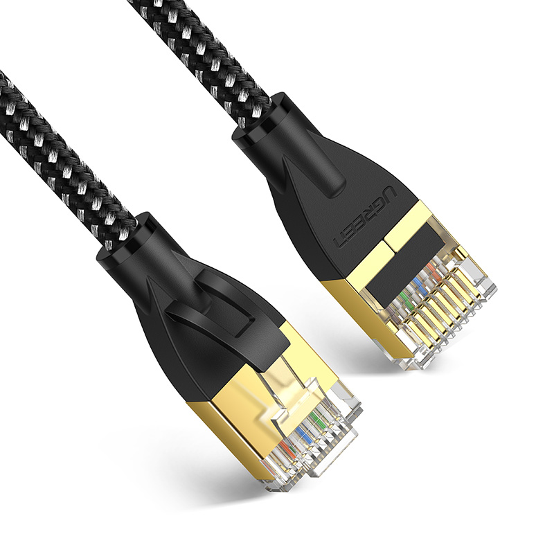 綠聯（UGREEN）超六類網線 CAT6a類純銅萬兆高速網絡連接線 電腦寬帶8芯雙絞線 成品屏蔽跳線 2米 黑 50352_http://gzyiqian.cn/img/images/C202007/1593594666810.jpg