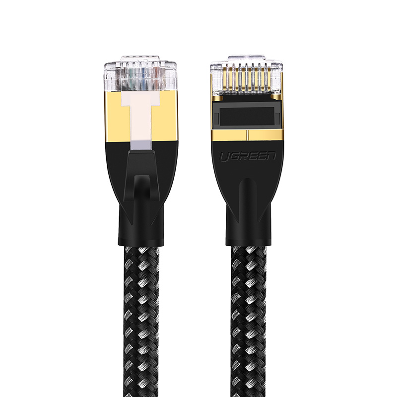 綠聯（UGREEN）超六類網線 CAT6a類純銅萬兆高速網絡連接線 電腦寬帶8芯雙絞線 成品屏蔽跳線 2米 黑 50352_http://gzyiqian.cn/img/images/C202007/1593594668938.jpg