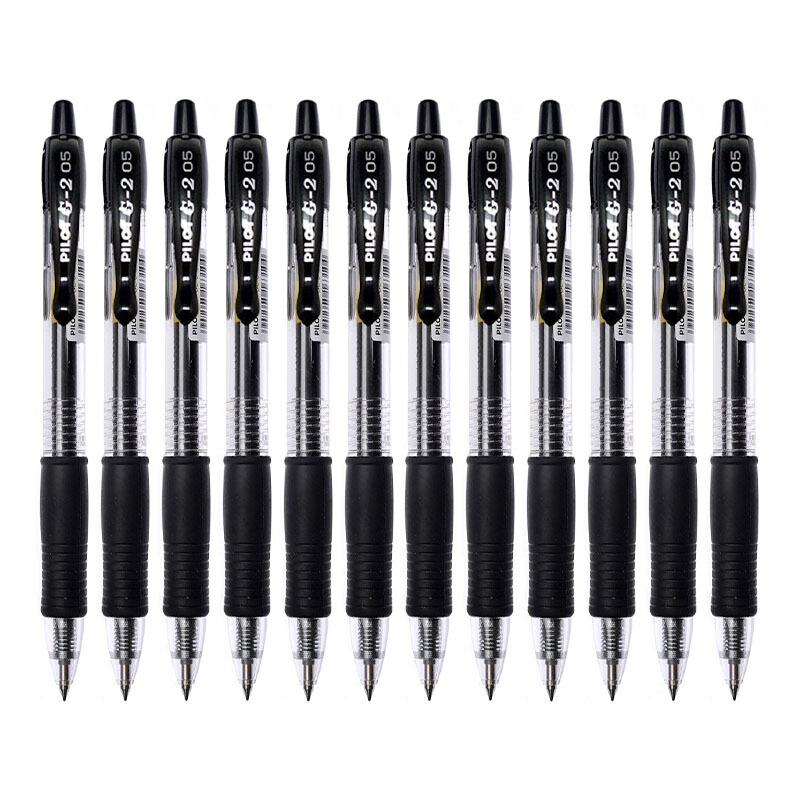 百樂（PILOT）BL-G2-5-B 按動中性筆啫喱筆 簽字筆0.5mm 12支/盒 (黑色) _http://gzyiqian.cn/img/images/C202007/1594869770825.jpg