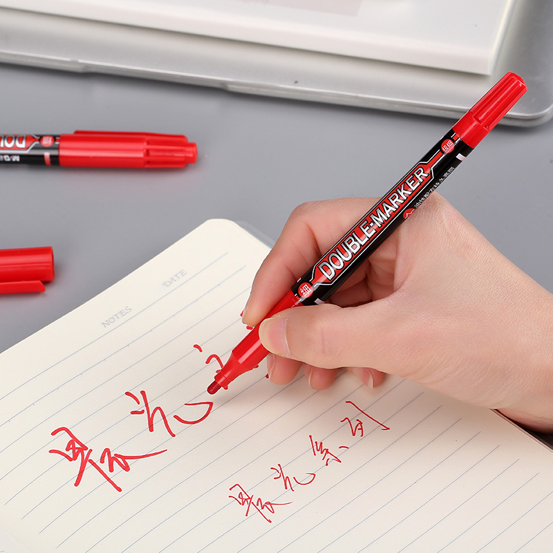 晨光（M&G） MG 2130 小雙頭油性記號筆 單支裝（紅色）_http://gzyiqian.cn/img/images/C202008/1598340419136.jpg