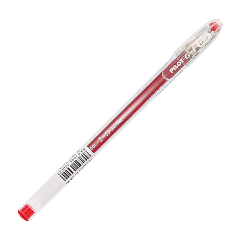 百樂（PILOT）BL-G1-5T 子彈頭中性筆啫喱筆 簽字筆0.5mm/12支裝（紅色）_http://gzyiqian.cn/img/images/C202009/1598929016661.jpg