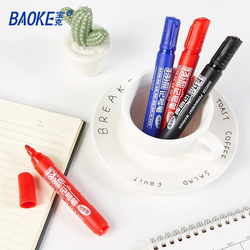 寶克（BAOKE） MP-291 油性快干物流記號(hào)筆 黑色 12支/盒_http://gzyiqian.cn/img/images/C202009/1599724026285.jpg