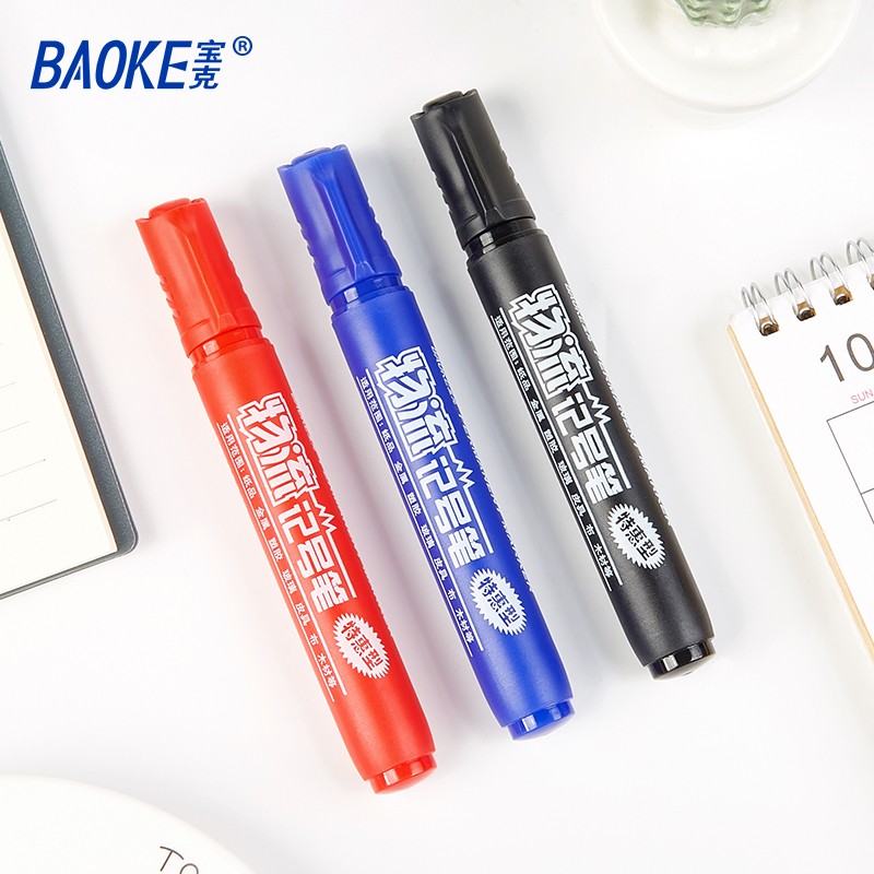 寶克（BAOKE） MP-291 油性快干物流記號(hào)筆 黑色 12支/盒_http://gzyiqian.cn/img/images/C202009/1599724030692.jpg