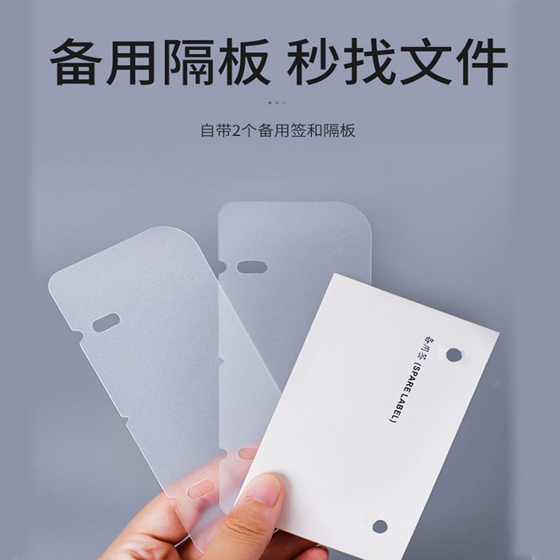 得力（deli） PE110-T A4打孔透明文件夾 半透明色_http://gzyiqian.cn/img/images/C202009/1600852319842.jpg