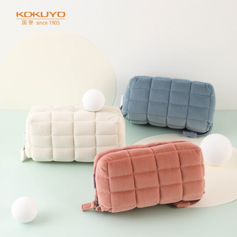 國譽(yù)（KOKUYO）學(xué)生辦公收納包枕枕包滌綸帆布筆袋淺粉中號(hào)WSG-KUK261LP_http://gzyiqian.cn/img/images/C202110/1634277415150.jpg