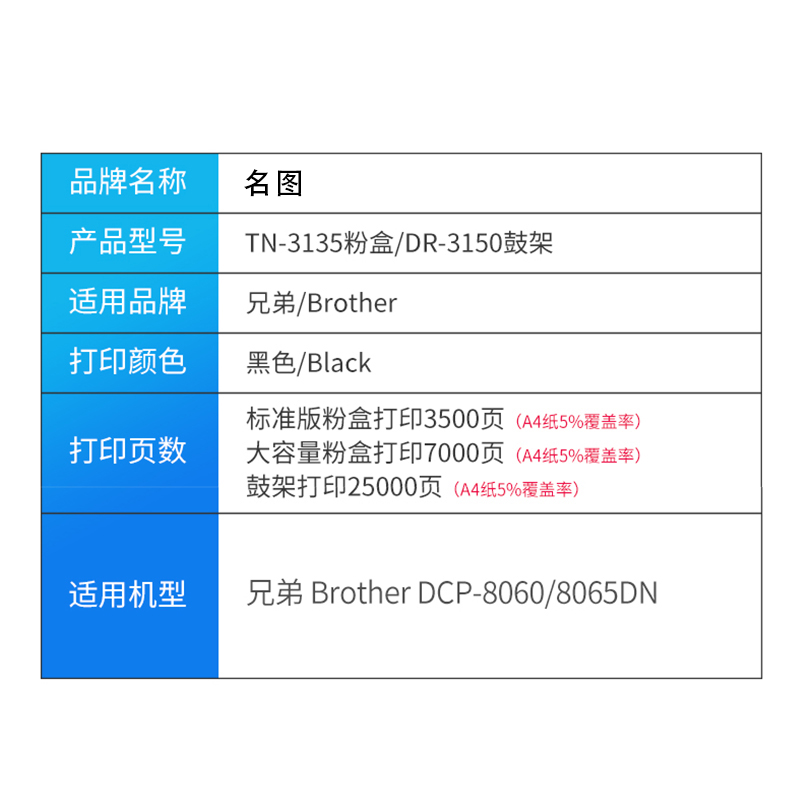 名圖適用兄弟DCP-8060粉盒DCP-8065dn打印機(jī)Brother DR-3150硒鼓架套鼓組件_http://gzyiqian.cn/img/images/C202201/1643074654148.jpg