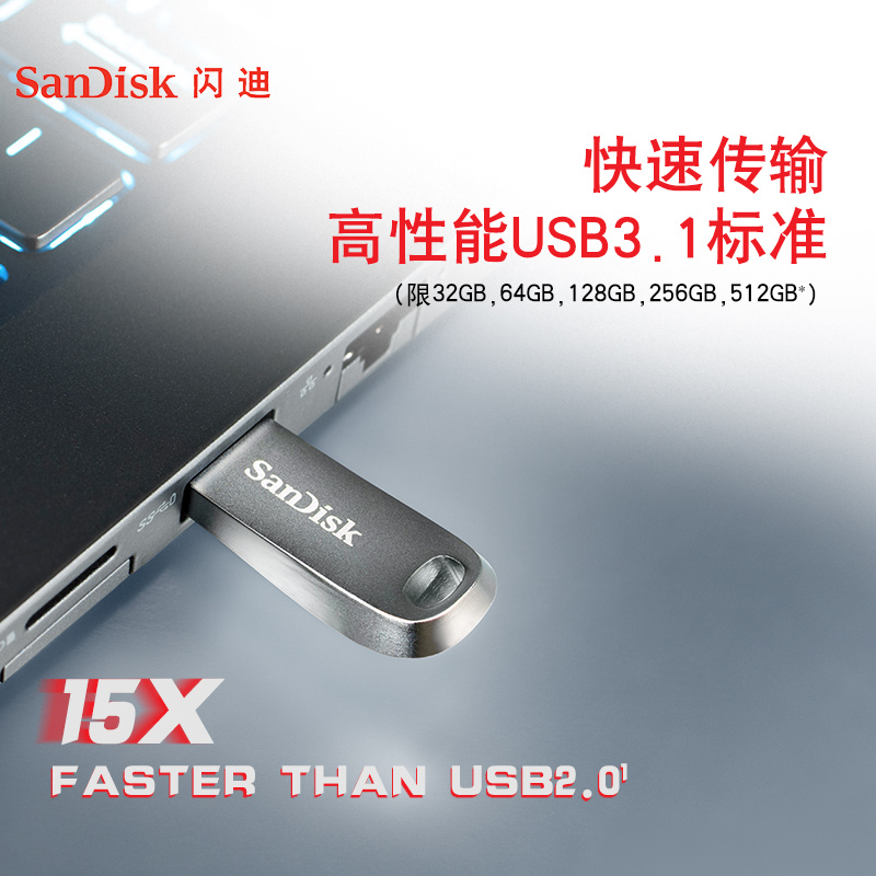 閃迪（SanDisk）512GB USB3.1 U盤 CZ74酷奐 銀色 金屬外殼 內(nèi)含安全加密軟件_http://gzyiqian.cn/img/images/C202202/1645409557995.jpg