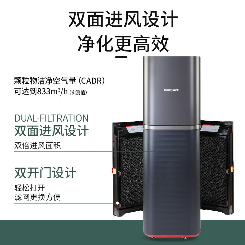 霍尼韋爾（Honeywell） KJ810G93G空氣凈化器 商務辦公除甲醛 大空間除霧霾凈化器遙控款_http://gzyiqian.cn/img/images/C202204/1648864602319.jpg