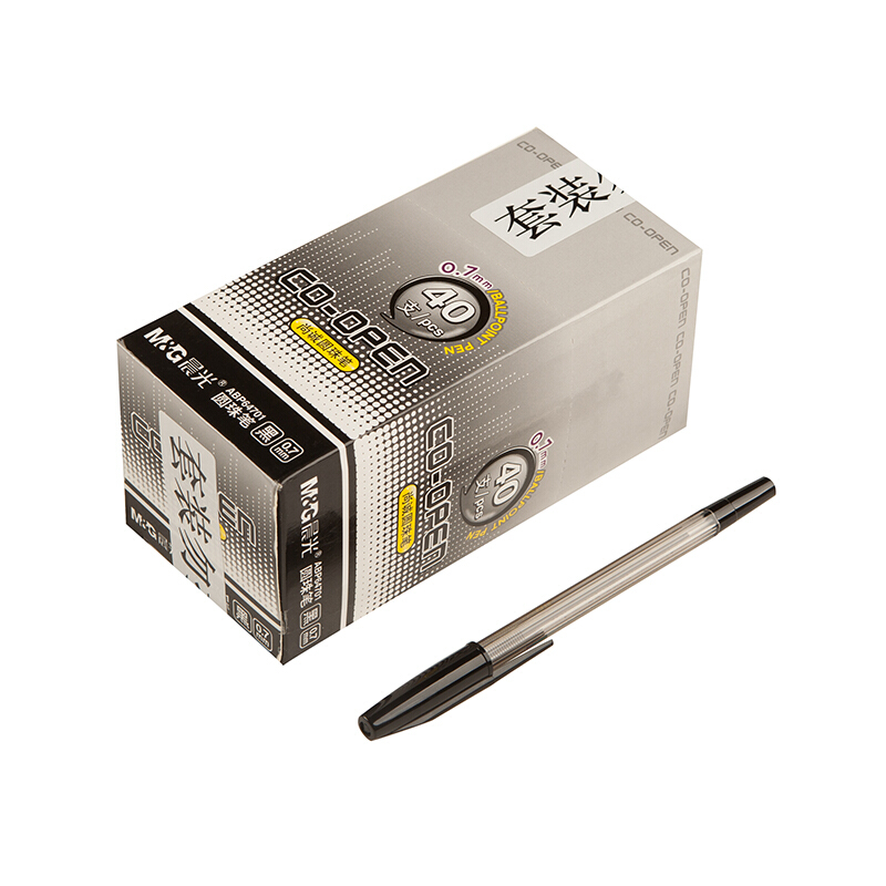 晨光（M&G） ABP64701 子彈頭圓珠筆 中油筆 原子筆0.7mm 40支/盒 (簡約黑色) _http://gzyiqian.cn/img/sp/101/fcc8ba70-3884-4fab-8eeb-162f2f09b30a.jpg