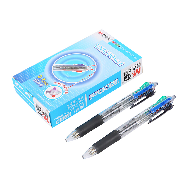 晨光（M&G） BP8030 四色子彈頭按動圓珠筆 多功能中油筆原子筆0.7mm,12支/盒_http://gzyiqian.cn/img/sp/101/ff859beb-e1e4-4452-985f-7dff551637e0.jpg