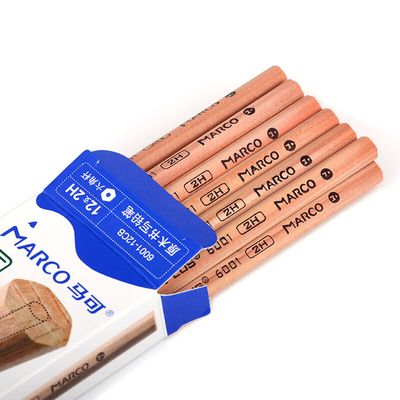 馬可（Marco） 6001-12CB 書寫鉛筆 原木色六角桿（2H）_http://gzyiqian.cn/img/sp/102/1f2d07a0-85dd-4b2a-8d02-0bda58e446bf.jpg