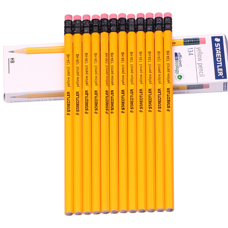 施德樓（Staedtler） 134 黃桿鉛筆 帶橡皮頭 12支裝（HB）_http://gzyiqian.cn/img/sp/102/678471d3-11df-4155-8d50-decb06d3cf97.jpg