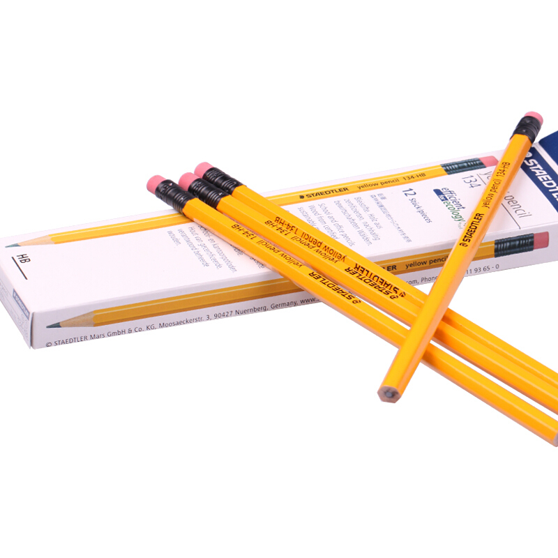 施德樓（Staedtler） 134 黃桿鉛筆 帶橡皮頭 12支裝（HB）_http://gzyiqian.cn/img/sp/102/6c8b6986-3060-422a-aae0-12ff85255840.jpg