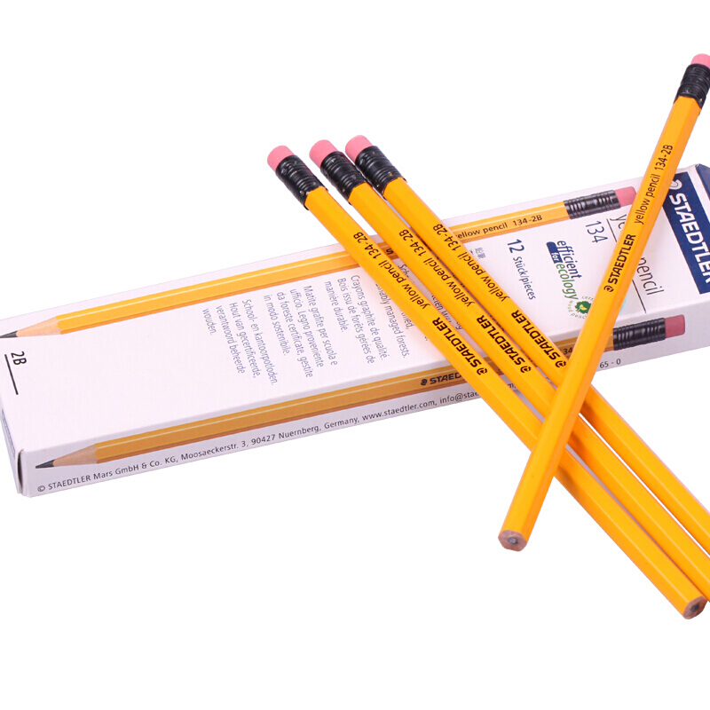 施德樓（Staedtler） 134 黃桿鉛筆 帶橡皮頭 12支裝（2B）_http://gzyiqian.cn/img/sp/102/ca2f25be-46fc-4940-aa77-9fd881ac65e2.jpg