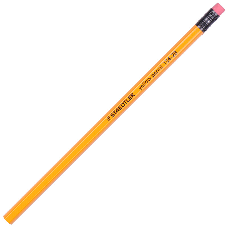 施德樓（Staedtler） 134 黃桿鉛筆 帶橡皮頭 12支裝（2B）_http://gzyiqian.cn/img/sp/102/cd0a3b74-c439-4784-9b69-e6fb448b9c38.jpg
