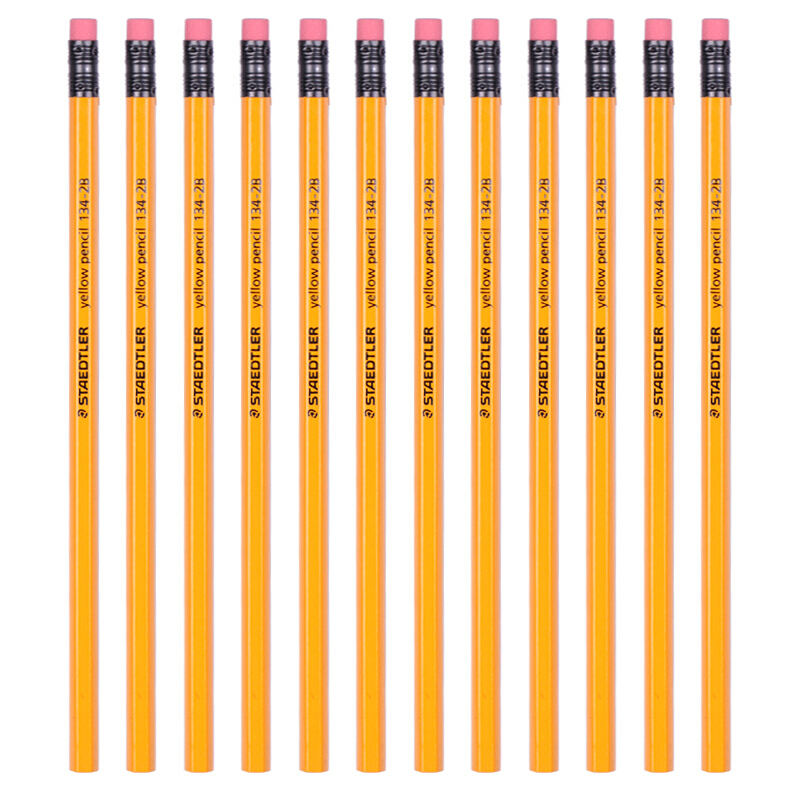施德樓（Staedtler） 134 黃桿鉛筆 帶橡皮頭 12支裝（2B）_http://gzyiqian.cn/img/sp/102/e8de9419-32c0-4a74-87af-ca061e8d4b84.jpg