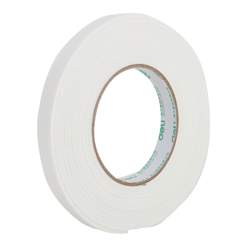 得力（deli） 30411 海綿膠泡棉雙面膠 18mm*5y 1卷裝_http://gzyiqian.cn/img/sp/208/d3993a2e-f0dd-4921-b680-cc2ed7335b62.jpg