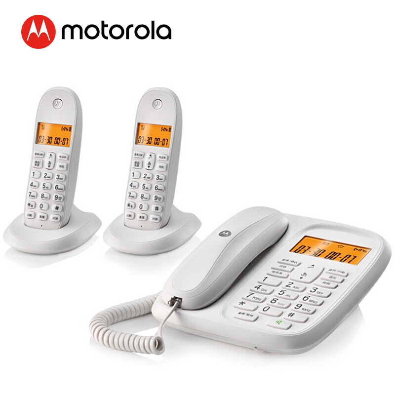 摩托羅拉（Motorola） CL102C 數字無繩電話機座機子母機中文顯示免提套裝辦公家用一拖二固定無線座機（白色）_http://gzyiqian.cn/img/sp/2147/8f5bc95e-b253-4f36-b01f-bd13c661789e.jpg