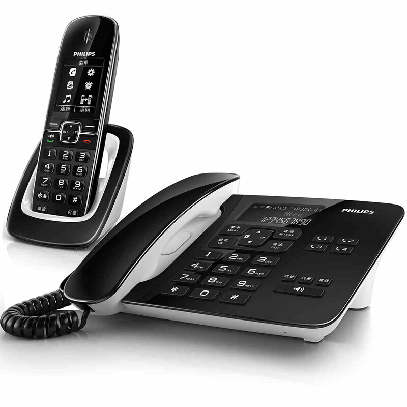 飛利浦（PHILIPS） DCTG492 語音報號黑名單中文數字子母機一拖一家用辦公會議坐固定固話無線電話機座機無繩電話機（黑色）_http://gzyiqian.cn/img/sp/2147/a1f35b94-0358-4591-8902-15d6bc149957.jpg