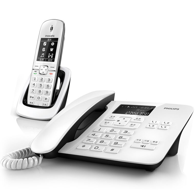飛利浦（PHILIPS） DCTG492 語音報號黑名單中文數字子母機一拖一家用辦公會議坐固定固話無線電話機座機無繩電話機（白色）_http://gzyiqian.cn/img/sp/2147/af2d0dc2-2d84-4a70-8e13-4e9972296516.jpg