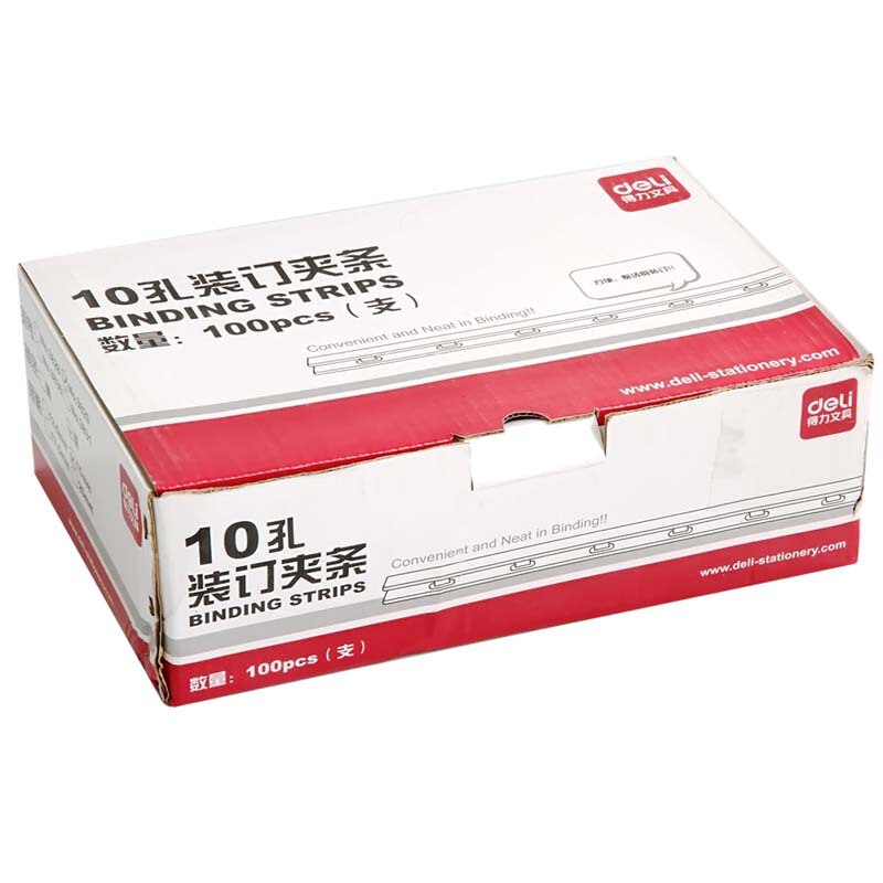 得力（deli） 3830 10孔裝訂夾條 17.5mm 100支/盒 可裝訂170頁（黑色）_http://gzyiqian.cn/img/sp/254/ae2382a8-675d-49ba-949c-bacbf85897b3.jpg