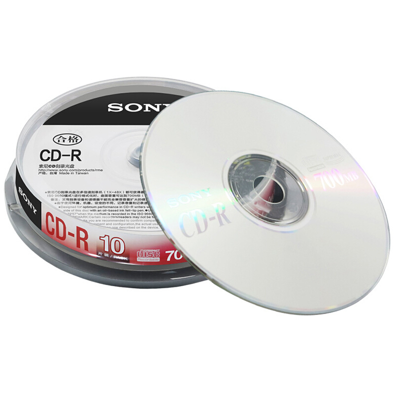 索尼（SONY） CD-R 光盤/刻錄盤 48速700MB 桶裝10片_http://gzyiqian.cn/img/sp/277/ced71d46-3497-4f01-864b-0a382db6c9d3.jpg