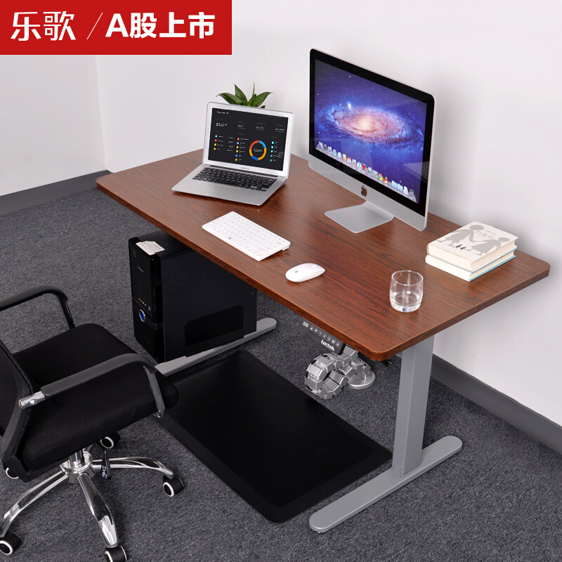 樂歌（Loctek） E1D 站立辦公電動升降桌套裝 (灰色桌架/胡桃木色桌板/方形1200x600mm) _http://gzyiqian.cn/img/sp/361/7908d423-2239-4722-af2b-8353cce6fd24.jpg
