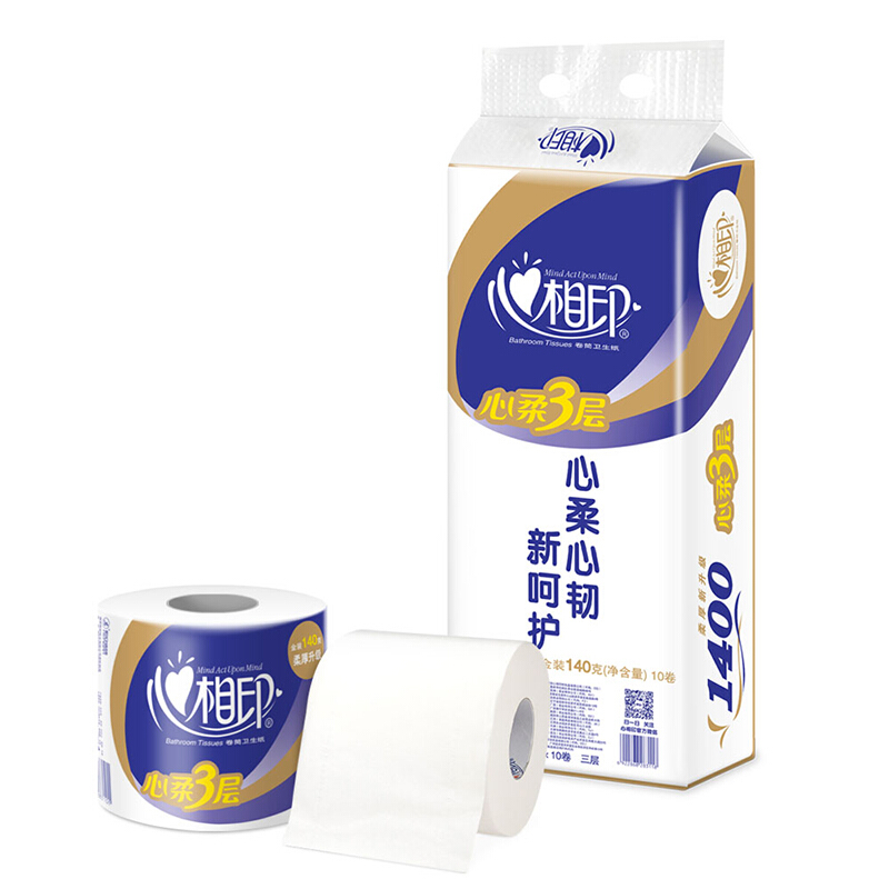 心相印（Mind Act Upon Mind） BT910 3層空芯卷紙衛生紙140g*10卷_http://gzyiqian.cn/img/sp/382/400c948b-09fc-42bb-b067-8f6e0a1249f2.jpg