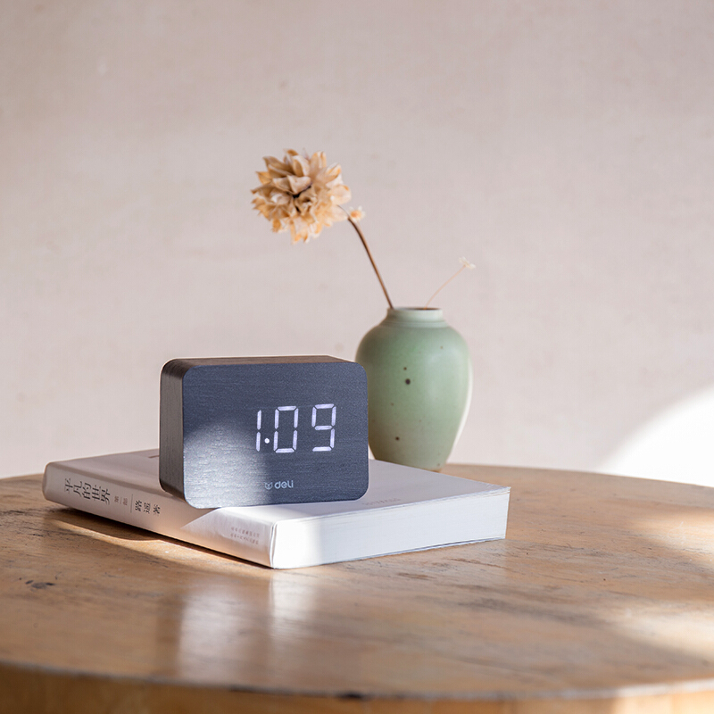 得力（deli） 8814 多功能電子鐘 100*42*70mm (黑色) _http://gzyiqian.cn/img/sp/419/45d60066-3333-423f-88b1-ea75dd94c7d0.jpg