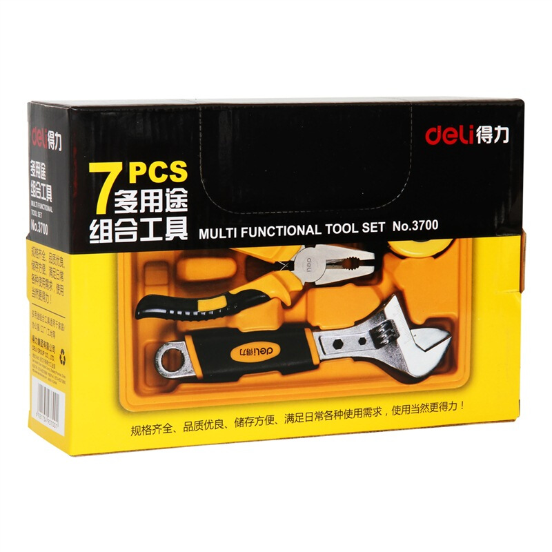 得力（deli） 3700 多功能組合家用工具箱/工具套裝 7件套_http://gzyiqian.cn/img/sp/451/613444ed-70ea-4385-a762-bbf3e5ebff5d.jpg