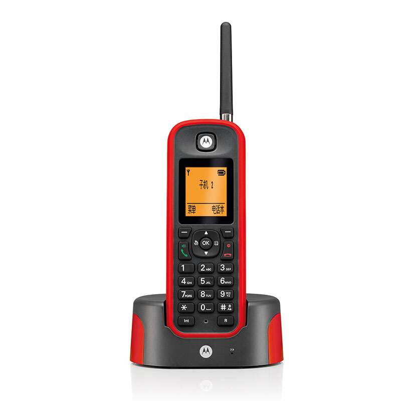 摩托羅拉（Motorola） O202C 電話機 遠距離數字無繩套裝 橙色背光電話簿中英文顯示菜單可擴展 無線座機 （紅色）_http://gzyiqian.cn/img/sp/764/030434cc-b636-4888-8121-0b5dfa425656.jpg