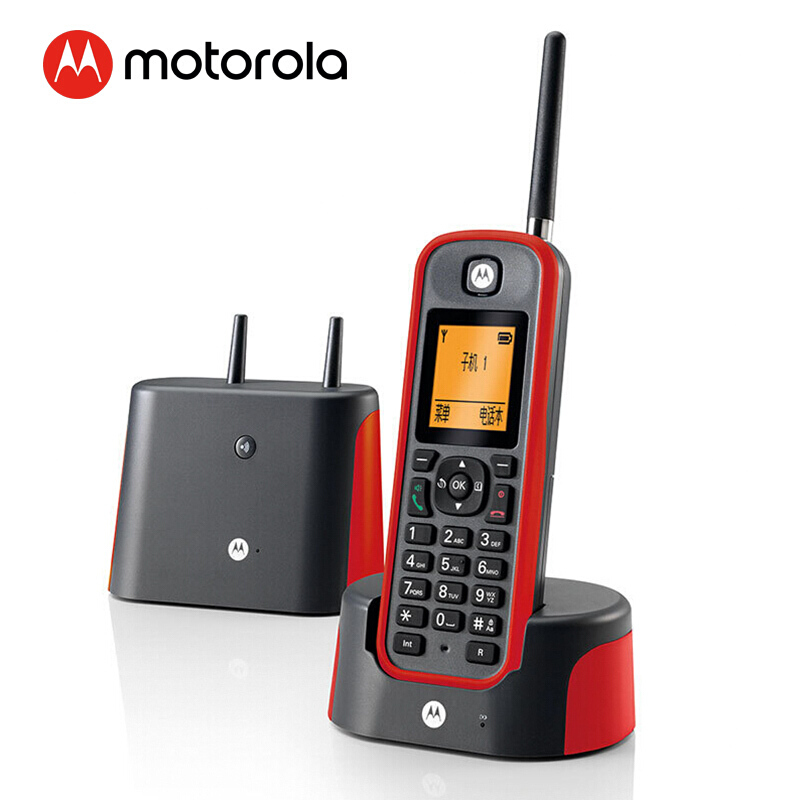 摩托羅拉（Motorola） O201C 電話機 遠距離數字無繩單機 橙色背光電話簿中英文顯示菜單可擴展 無線座機（紅色）_http://gzyiqian.cn/img/sp/764/34c47bed-7a03-4f15-a265-5abfeee807c1.jpg