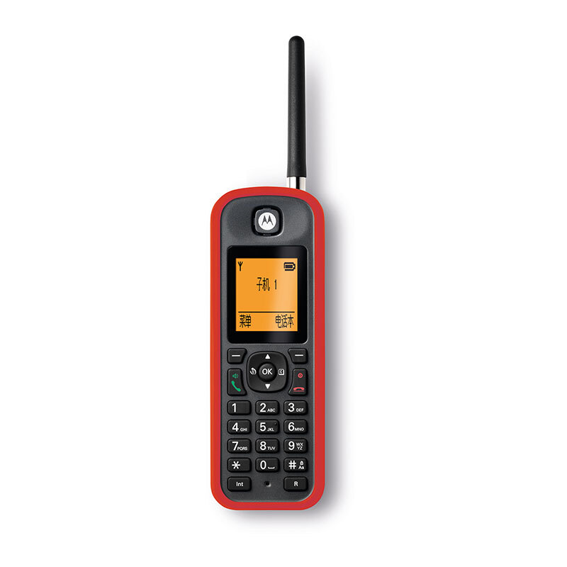 摩托羅拉（Motorola） O202C 電話機 遠距離數字無繩套裝 橙色背光電話簿中英文顯示菜單可擴展 無線座機 （紅色）_http://gzyiqian.cn/img/sp/764/70c82c04-be7e-415e-ad23-90d32ba221e4.jpg