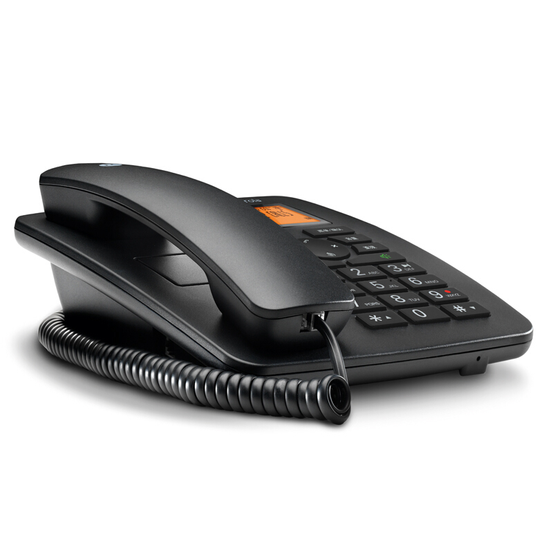 摩托羅拉（Motorola） CT111C 智能自動/手動插卡錄音電話機座機商務(wù)客服電話呼叫中心家用辦公固定座機 （黑色）_http://gzyiqian.cn/img/sp/766/7590b632-3ef1-42fb-a6b1-71fd133694d9.jpg